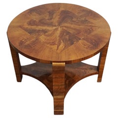 Original Art Deco Burr Walnut Veneered Side Table