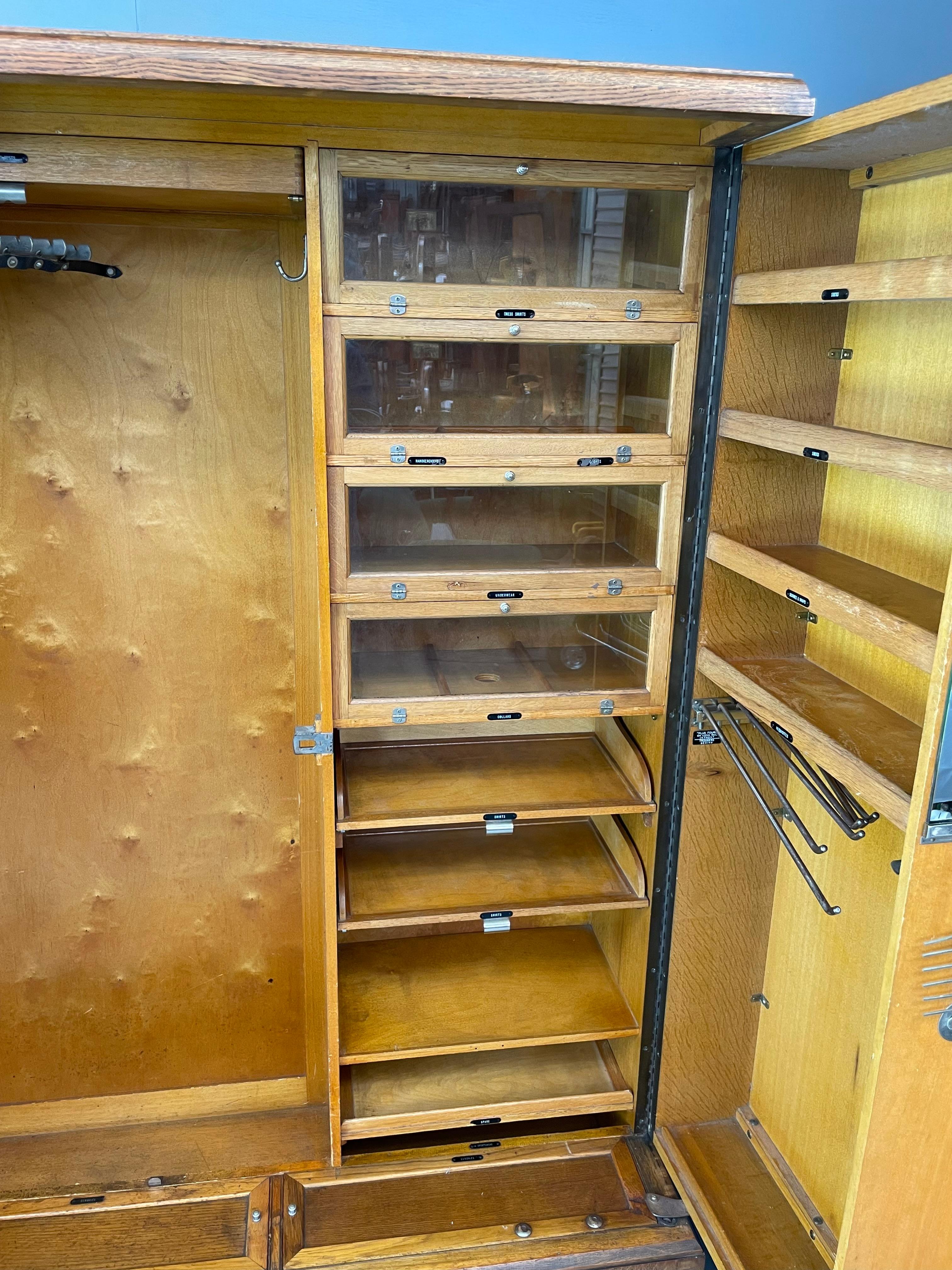 English Original Art Deco Compactum Wardrobe by Compactom
