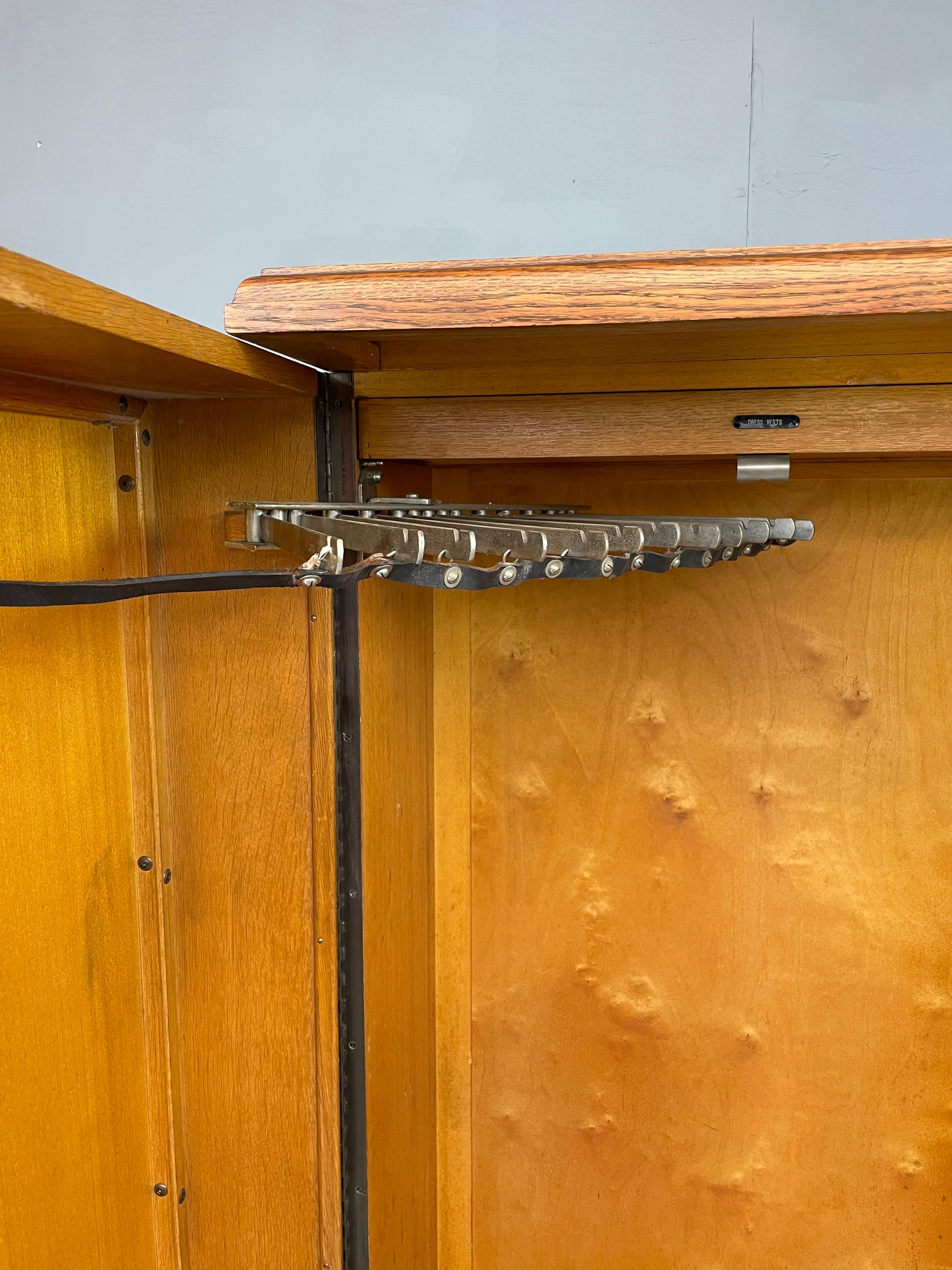 Original Art Deco Compactum Wardrobe by Compactom In Good Condition In Chelmsford, GB