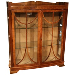 Original Art Deco Display Case in Walnut