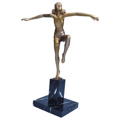 Original Art Deco Female Dancer Figure, circa 1930