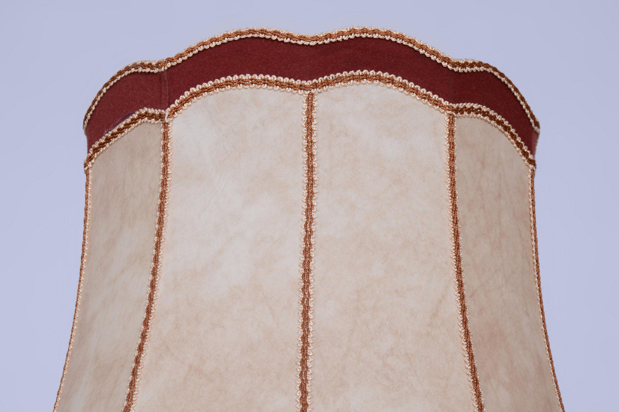Lampadaire Art déco d'origine, nouvelle électrifiation, chêne, textile, tchèque, années 1920 en vente 2