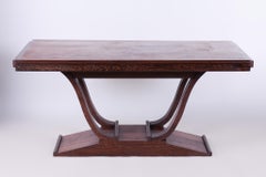 Original Art Deco Folding Dining Table, Wengé, Revived Polish, France, 1920s