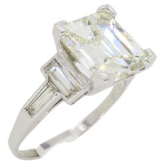 Original Art Deco GIA Certified Diamond Ring Crafted in Platinum