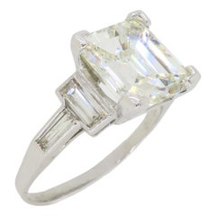 Original Art Deco GIA Certified Diamond Ring Crafted in Platinum