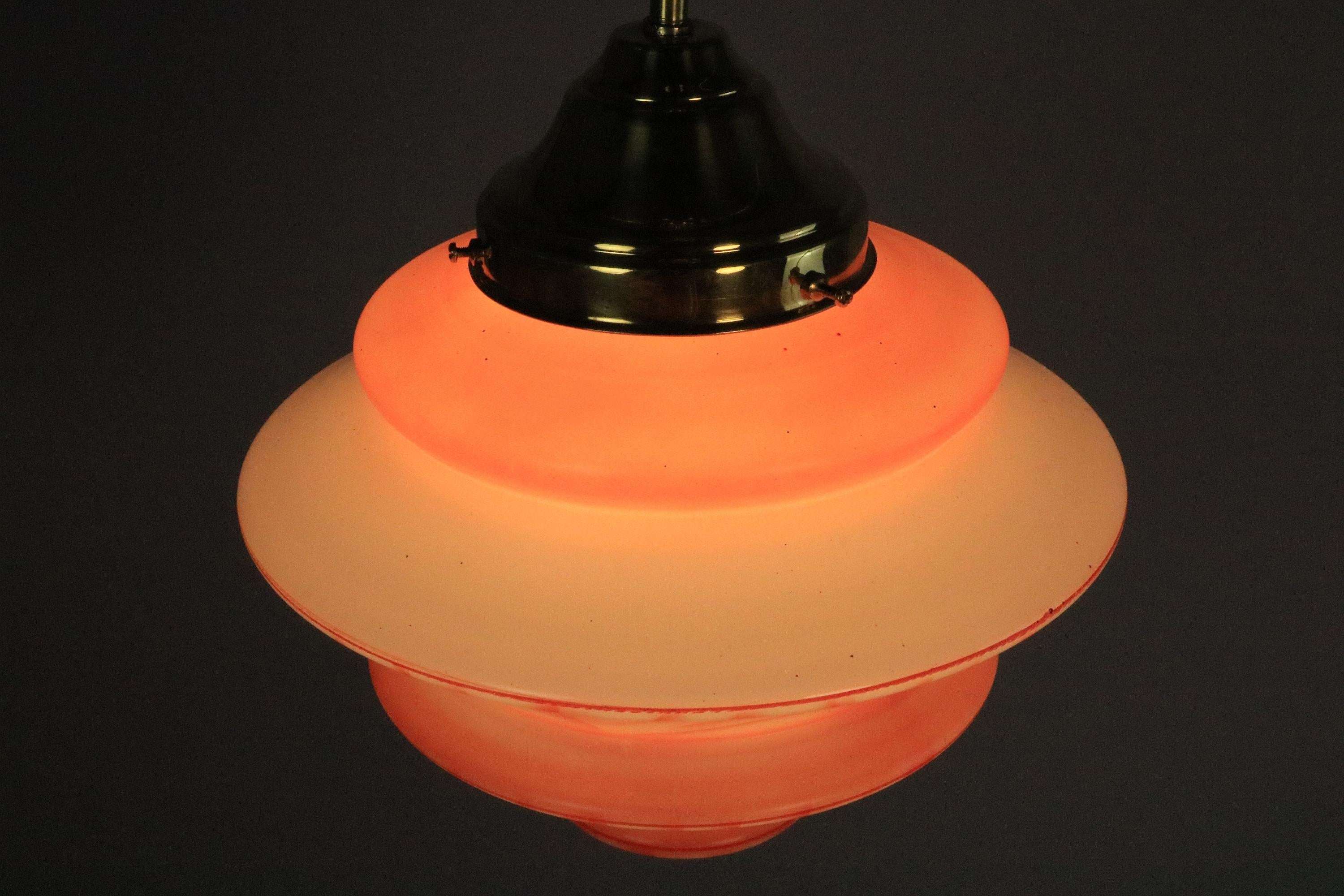 Lampe suspendue Art déco d'origine, très décorative, années 1920 en vente 2