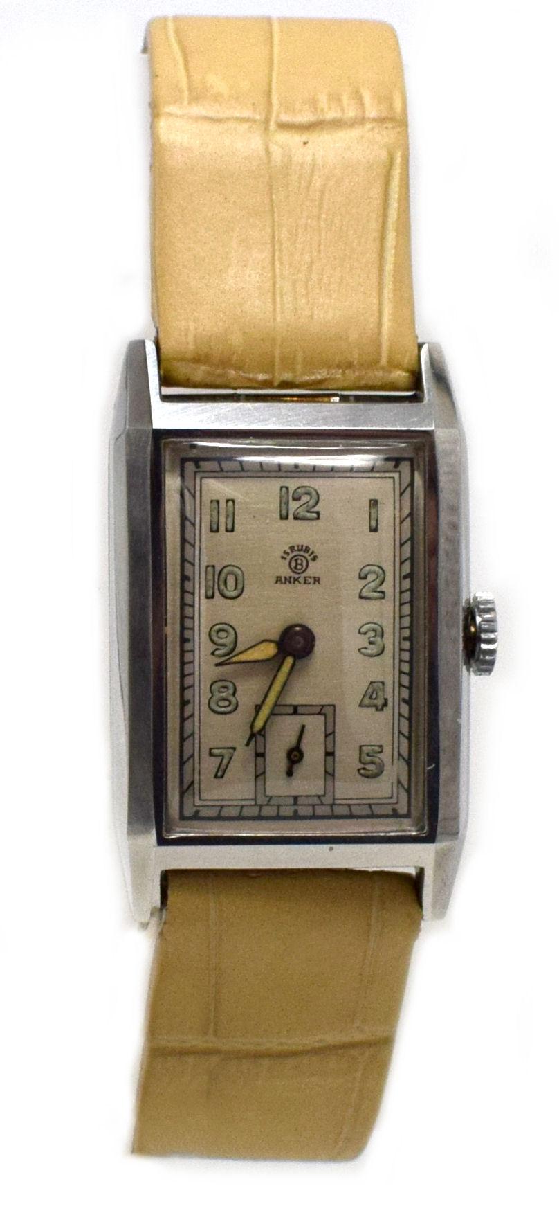 Original 1930's Art Deco Ladies Wristwatch Old Stock, Never Worn, Newly Serviced 2