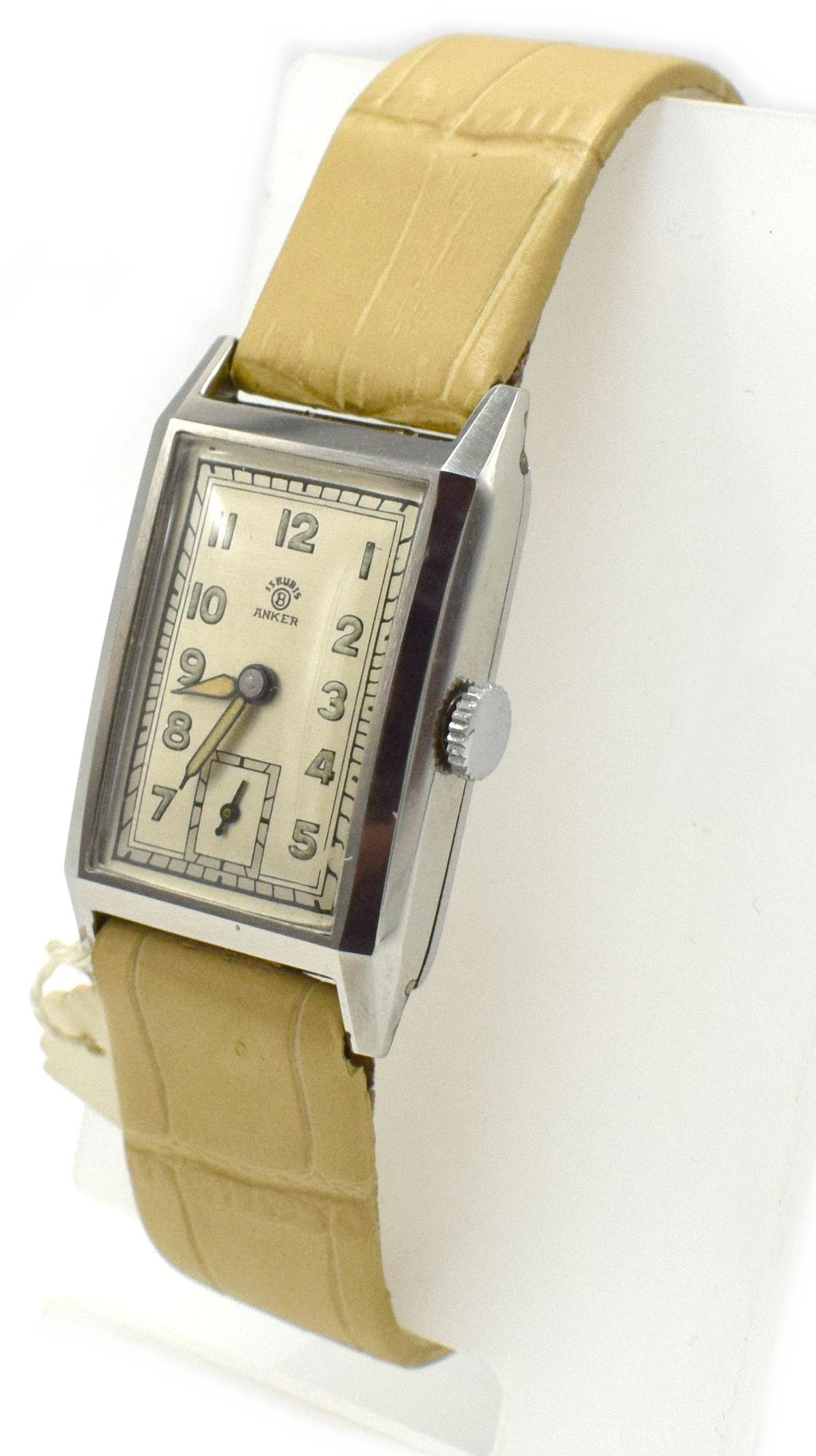 Original 1930's Art Deco Ladies Wristwatch Old Stock, Never Worn, Newly Serviced 3