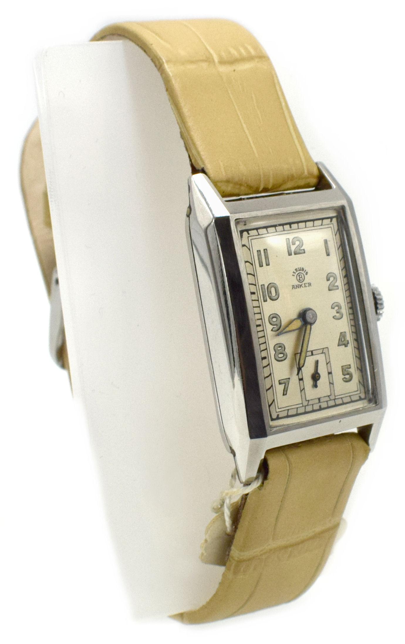 Original 1930's Art Deco Ladies Wristwatch Old Stock, Never Worn, Newly Serviced 4