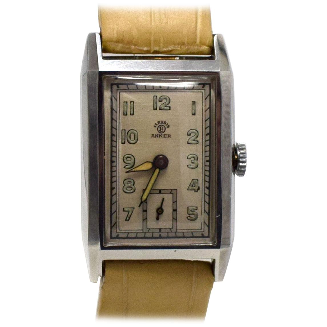 Original 1930's Art Deco Ladies Wristwatch Old Stock, Never Worn, Newly Serviced