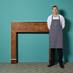 Original Art Deco Period Burr Walnut Fire Surround