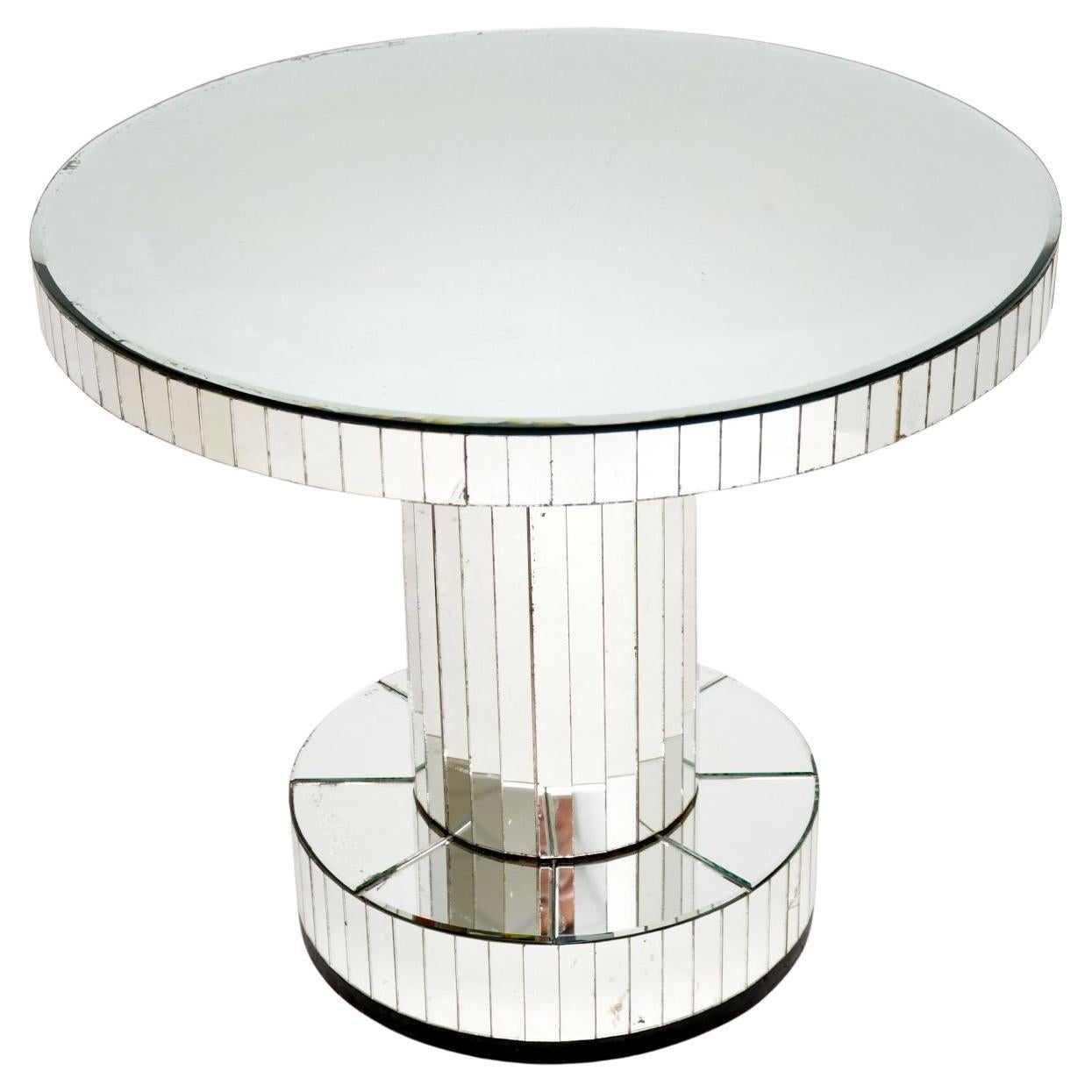 Original Art Deco Period Mirrored Glass Occasional / Coffee Table