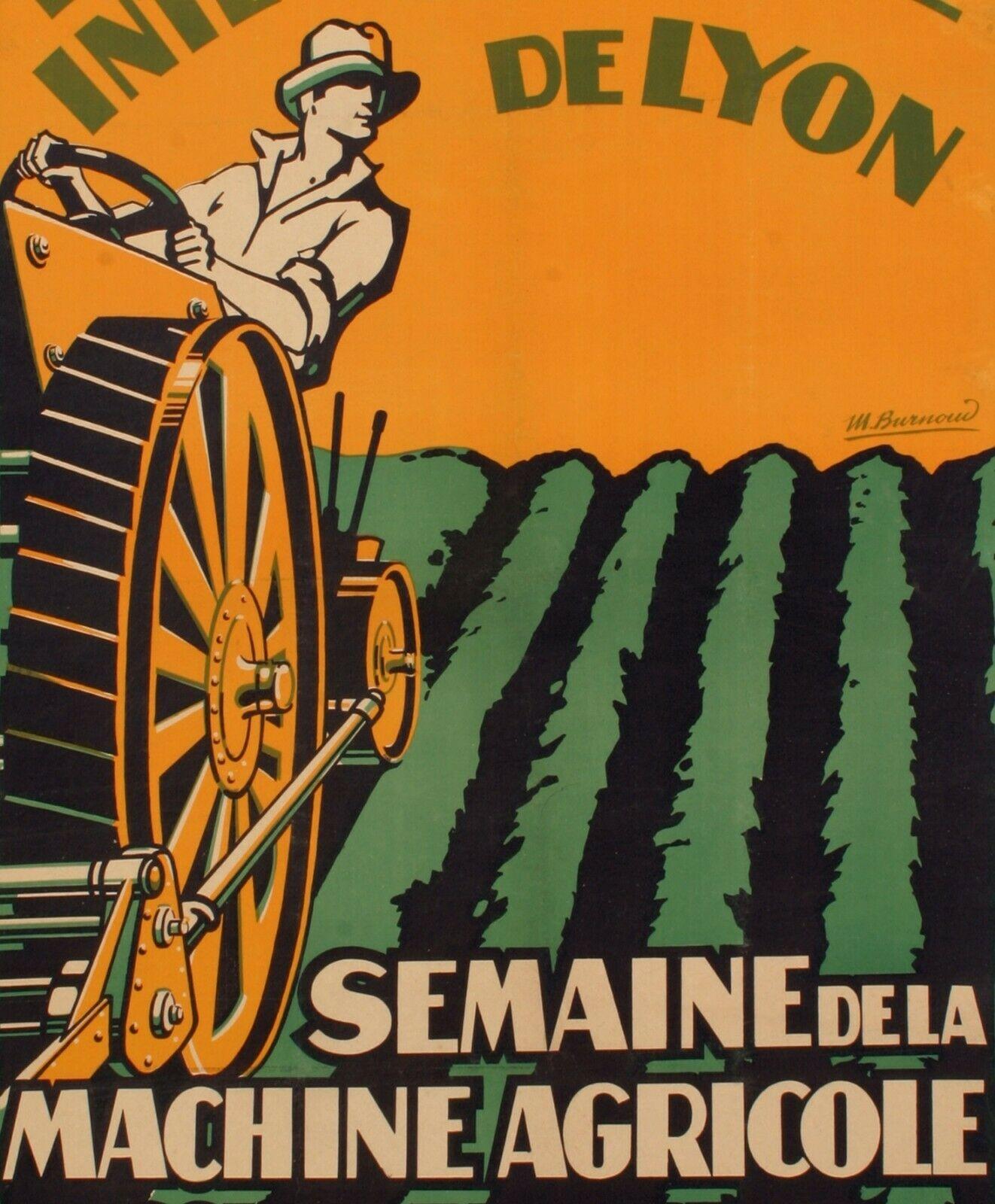 Original Art Deco Poster-Burnoud-Agricole International Fair of Lyon, 1927

This poster promotes the fair that took place from March 12th to 20th, 1927. It took place every year Cours de Verdun and hosted the 