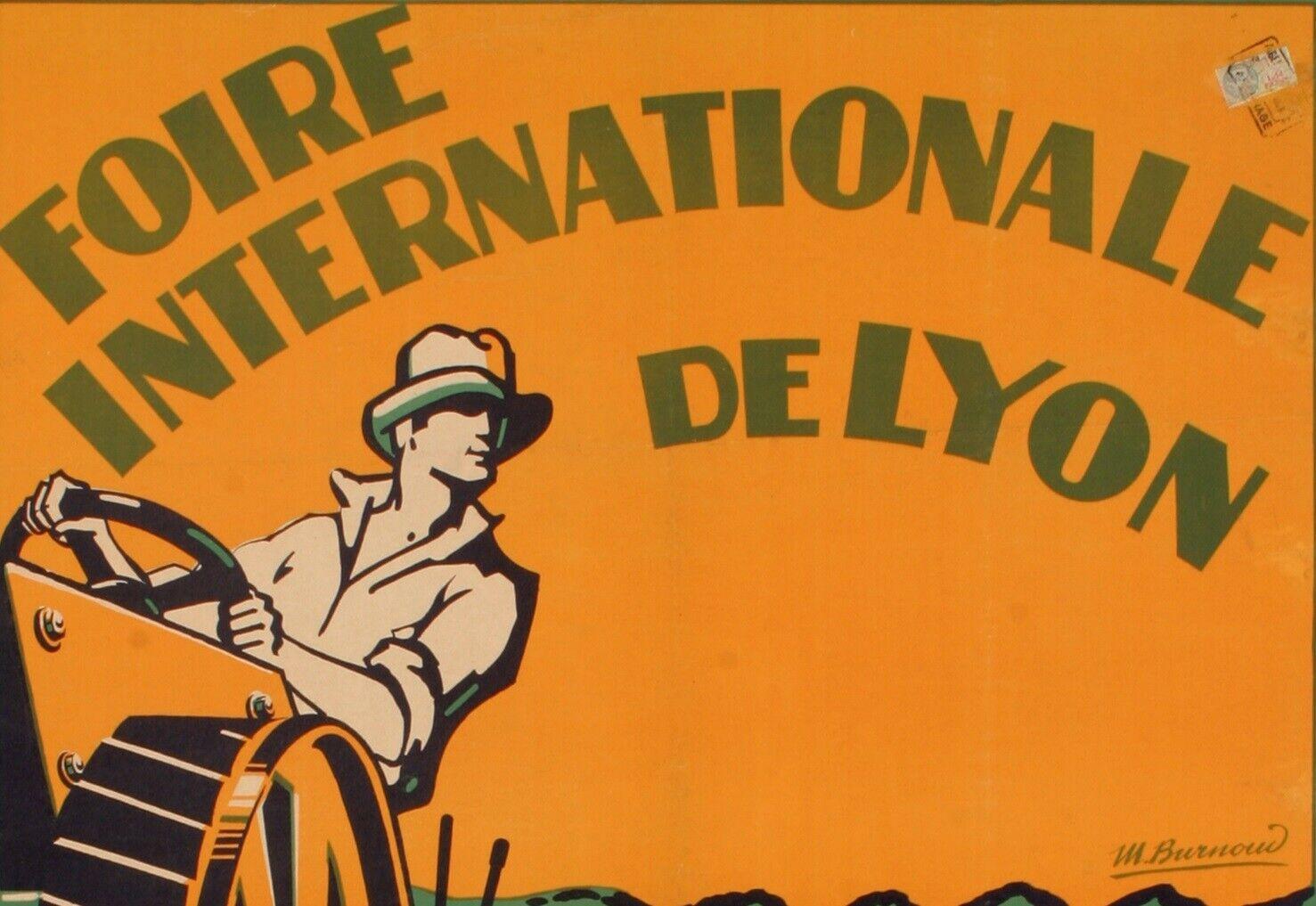 Art déco Affiche originale Art Déco - Burnoud-Agricole International Fair of Lyon, 1927 en vente