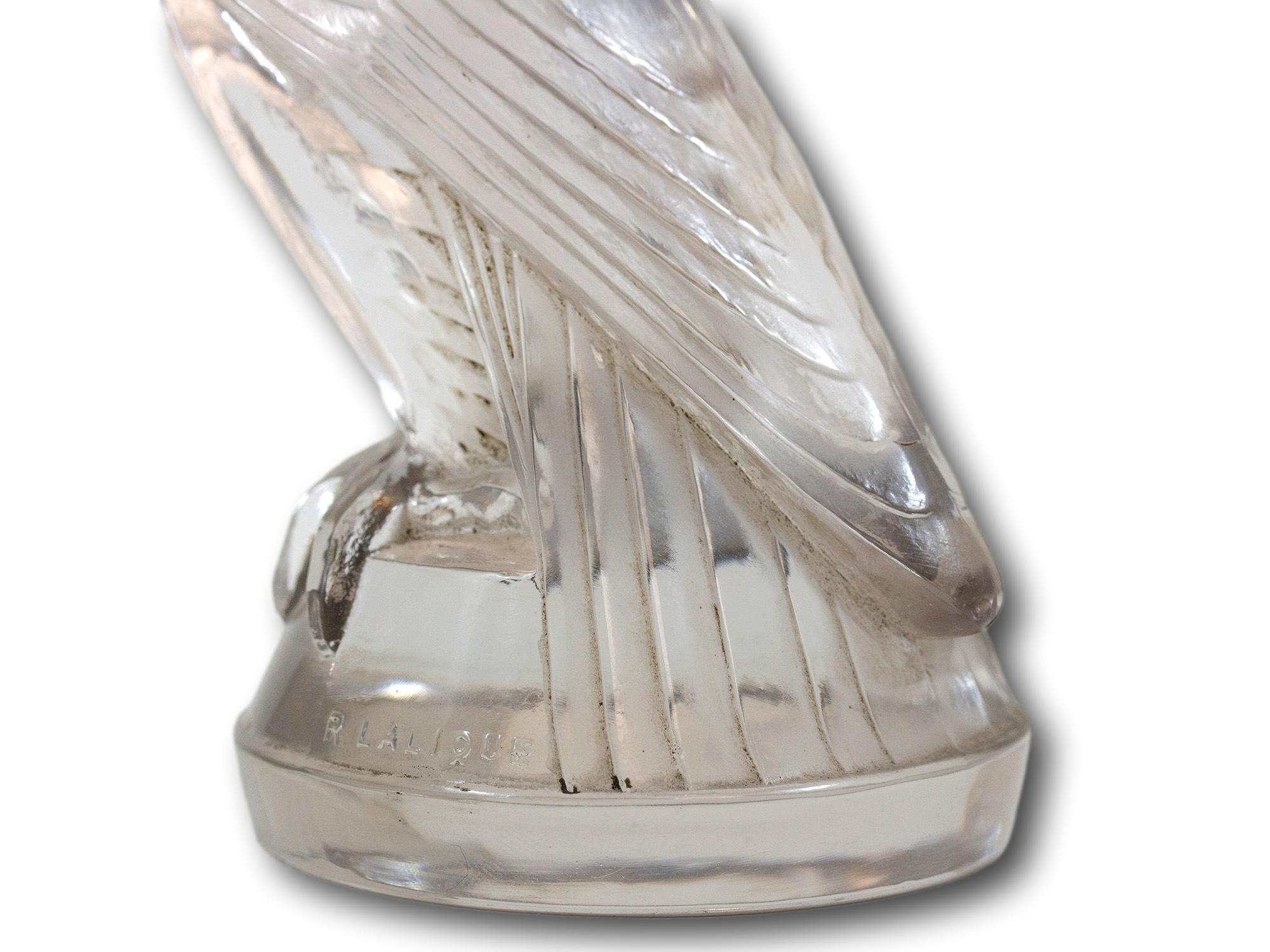 Original Art Deco Rene Lalique Faucon (Falcon) Car Mascot For Sale 4