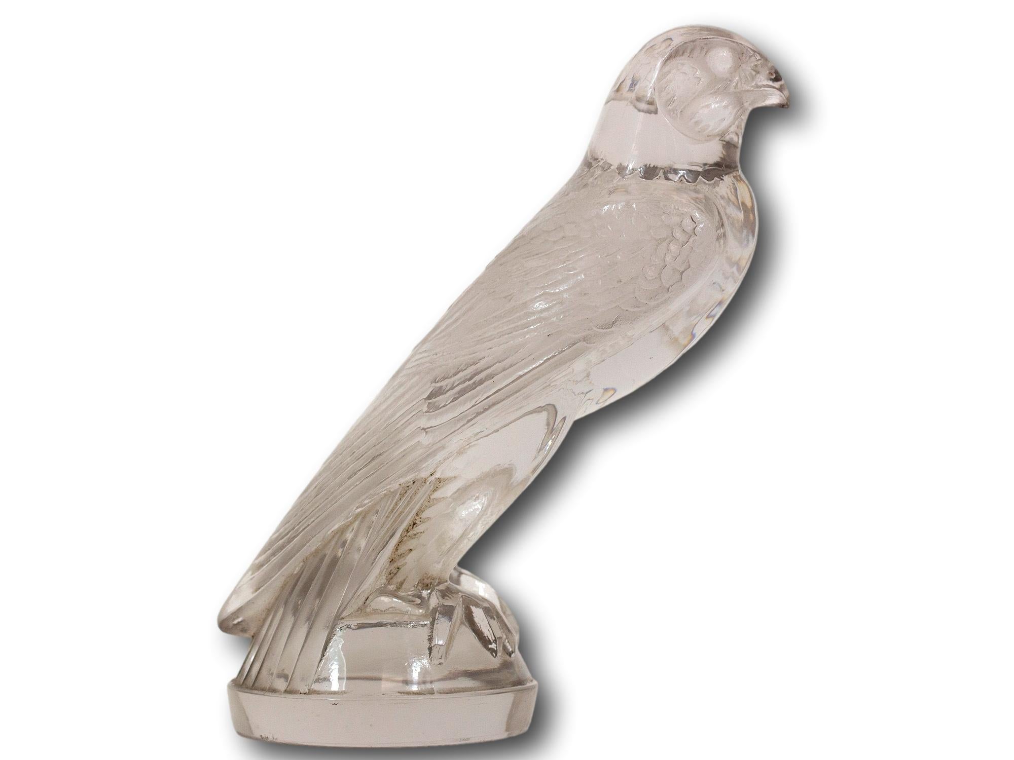 French Original Art Deco Rene Lalique Faucon (Falcon) Car Mascot For Sale
