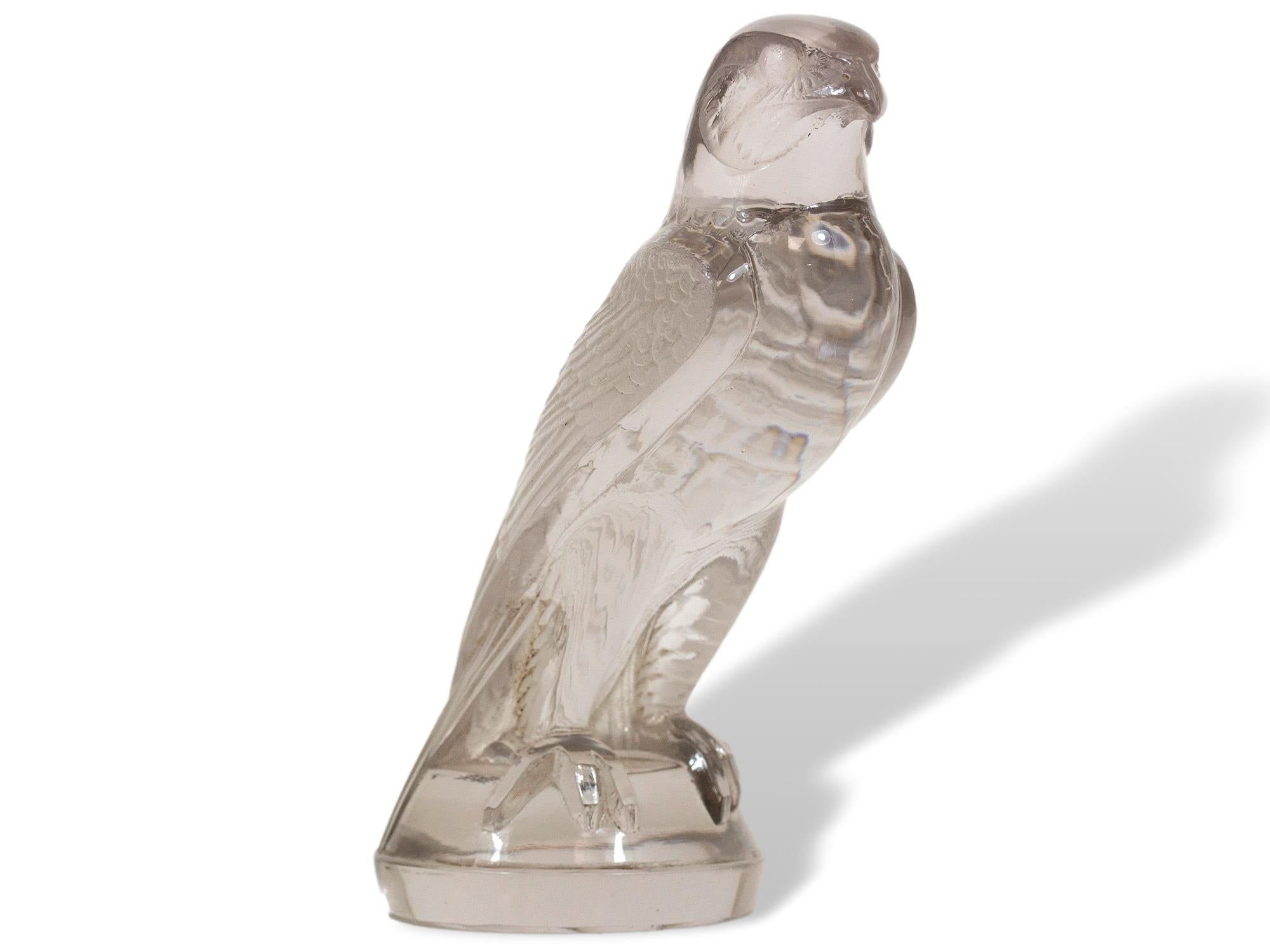 Molded Original Art Deco Rene Lalique Faucon (Falcon) Car Mascot For Sale