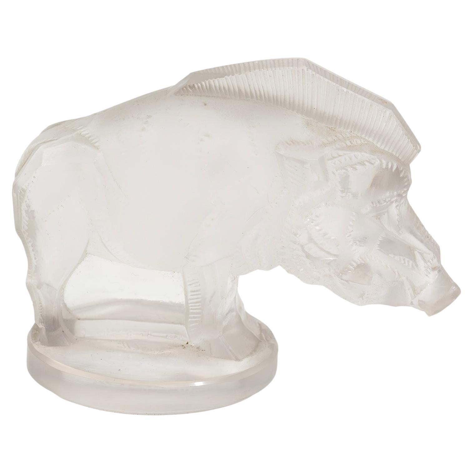 Original Art Deco Rene Lalique Sanglier (Wild Boar) Car Mascot, Original im Angebot