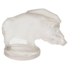 Used Original Art Deco Rene Lalique Sanglier (Wild Boar) Car Mascot