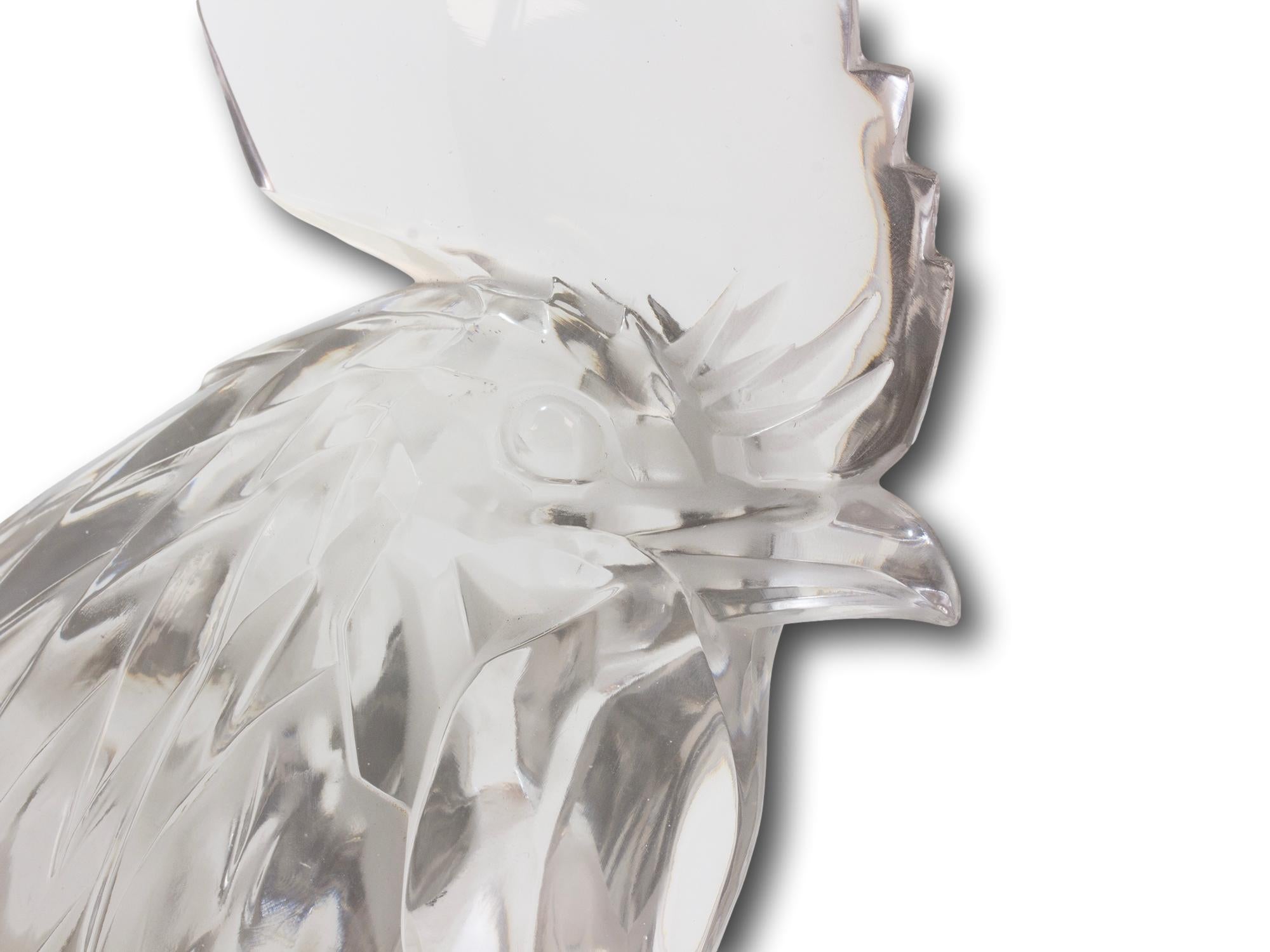 Mascotte per auto originale Art Deco Rene Lalique Tete De Coq (testa di gallo) In condizioni buone a Northampton, GB