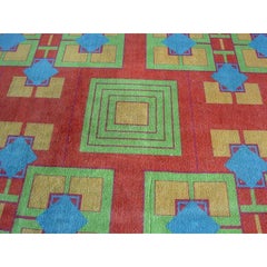 11' Long Original Art Deco Revival Area Rug from the Arizona Biltmore