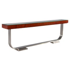 Tavolo consolle in palissandro Art Deco originale