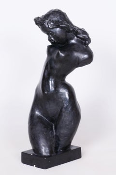Original Art Deco-Skulptur, von Lugs Theodor, Gips, Tschechisch, 1920er Jahre