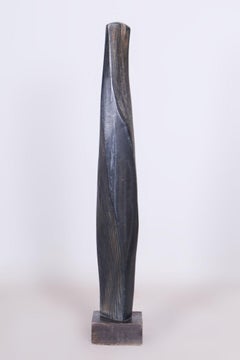 Statua Art Déco originale, legno di tiglio, in ottimo stato di conservazione, Repubblica Ceca, anni '20