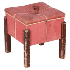 Original-Art-Déco-Hocker, Beeche, gut erhaltener Zustand, Tschechien, 1920er Jahre