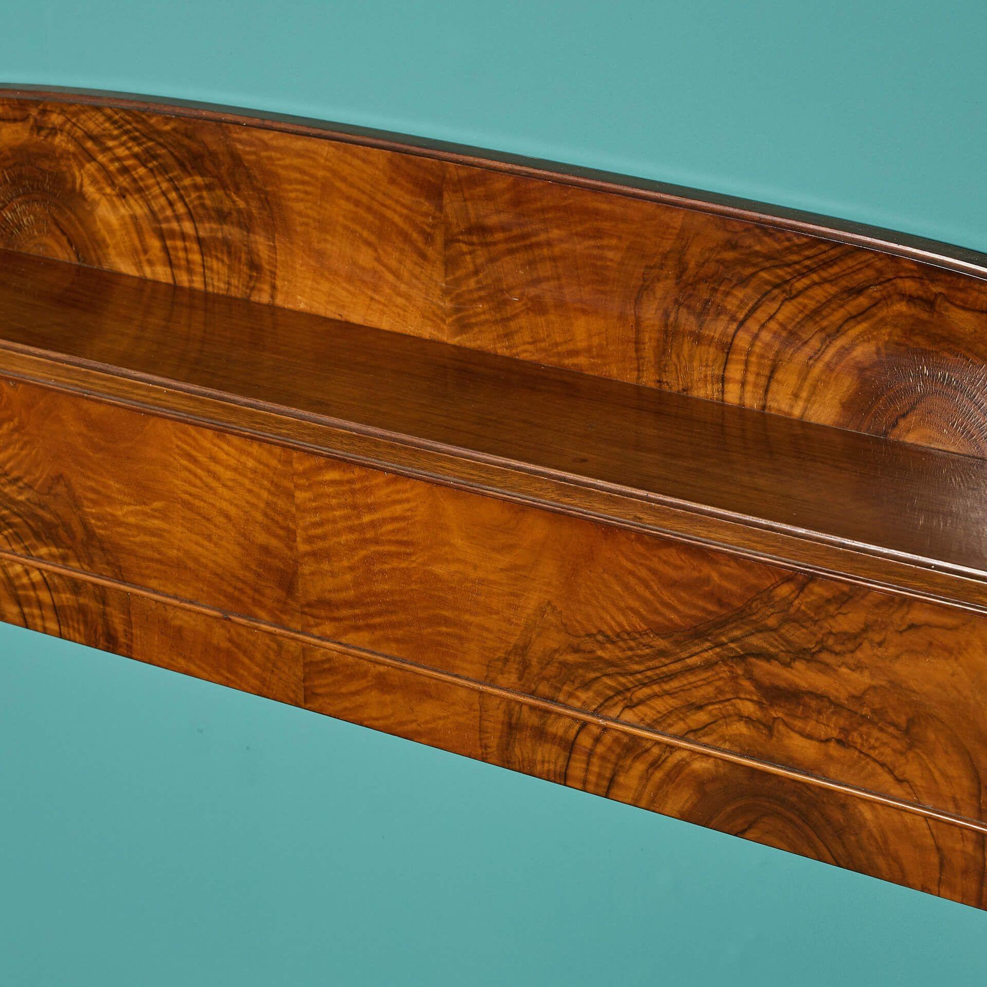 Original Art Deco Style Walnut Fire Mantel In Fair Condition For Sale In Wormelow, Herefordshire