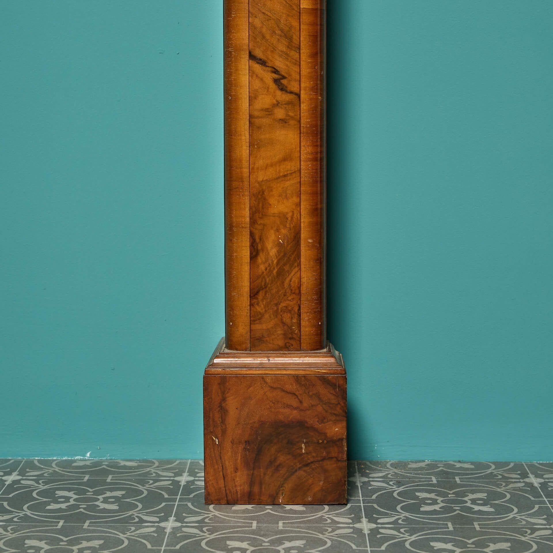 20th Century Original Art Deco Style Walnut Fire Mantel For Sale