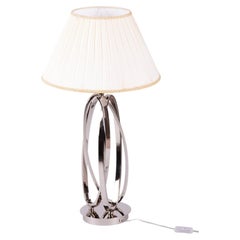 Original-Art-Déco-Tischlampe, von Mauro Ferretti, verchromtes Metall, Italien, 1920er Jahre