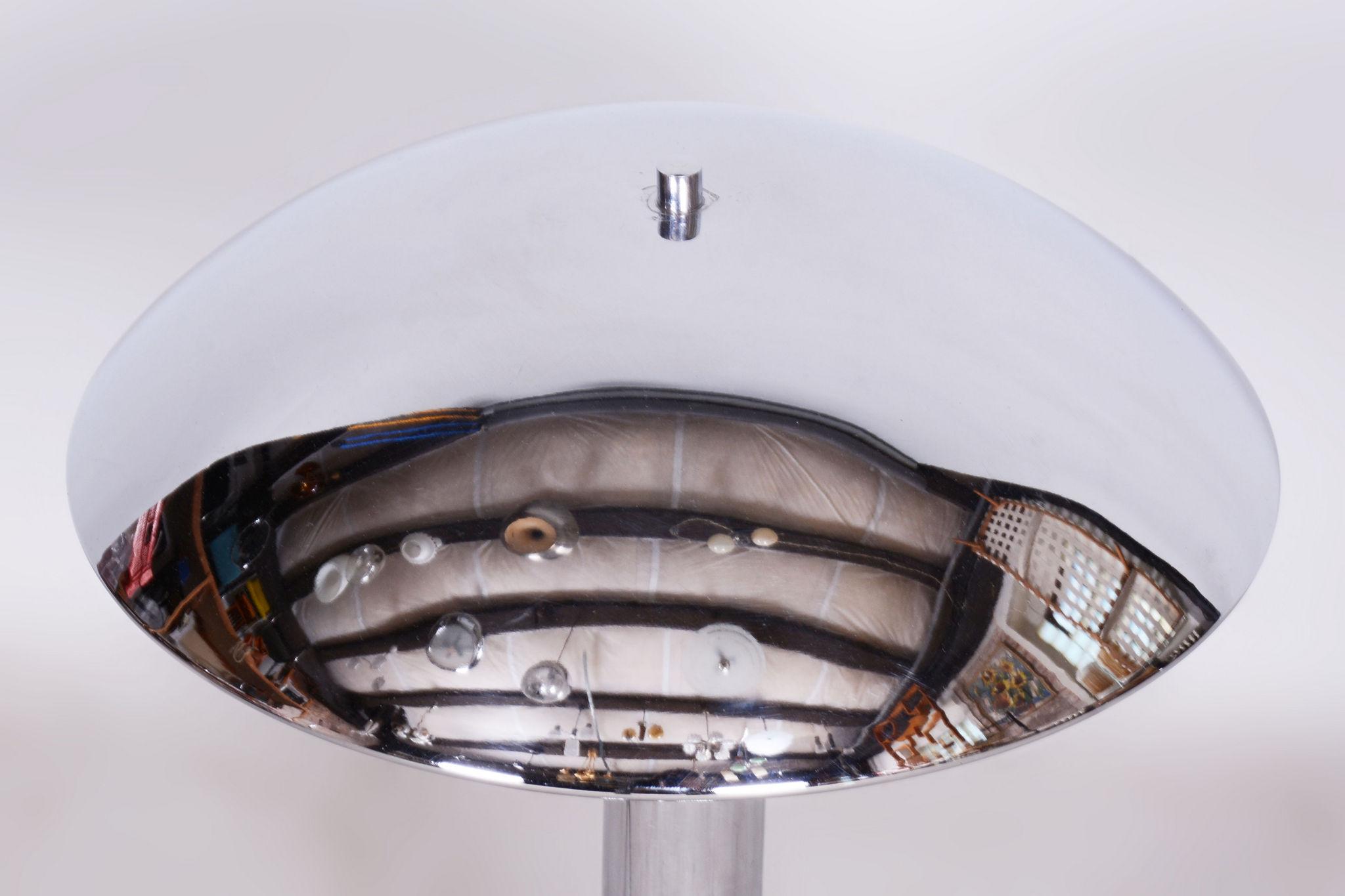 Ceco Lampada da tavolo Art Deco originale, cromo, nuova elettrificazione, ceca, anni '30 in vendita