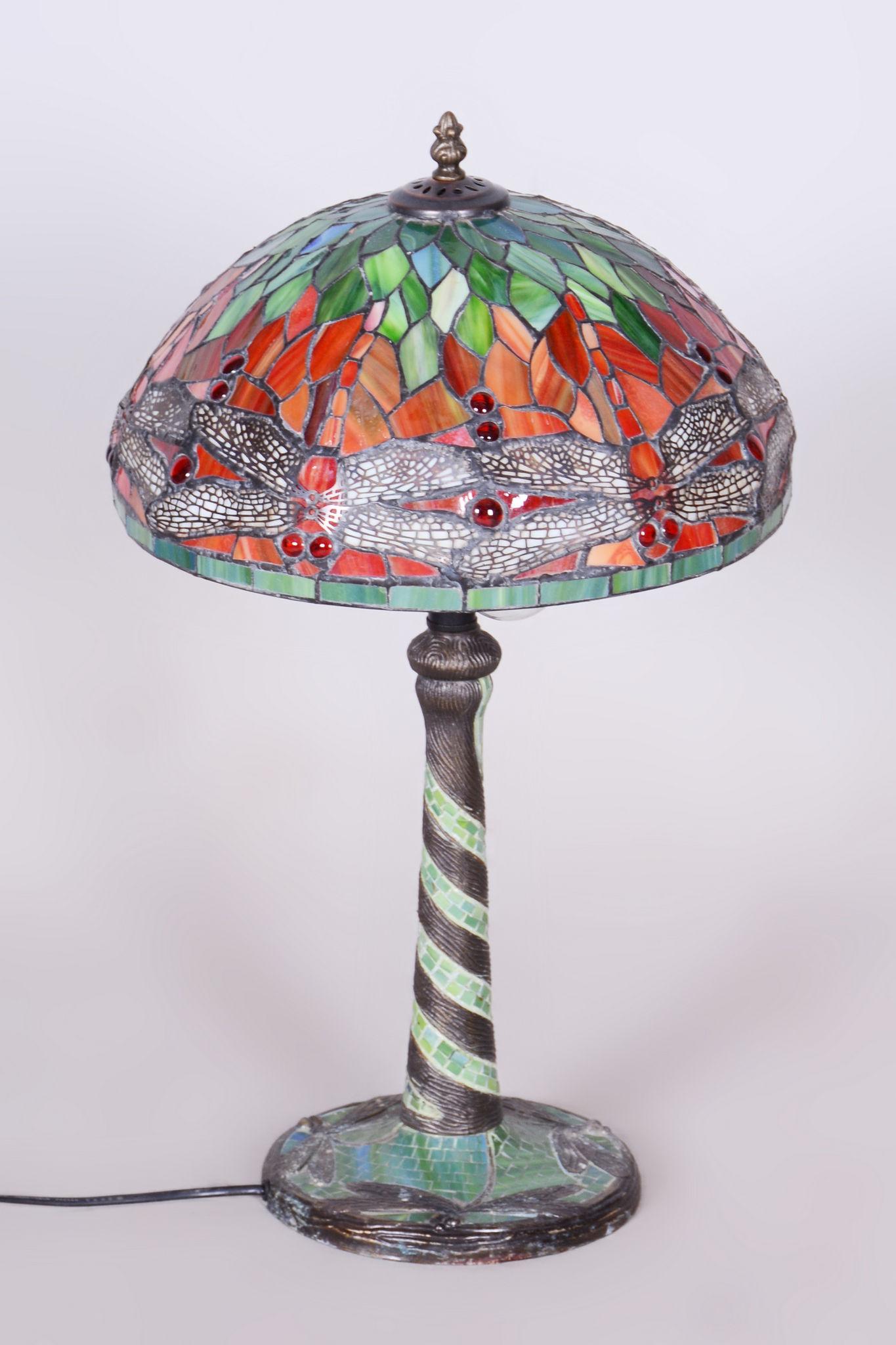 Original Art Deco table lamp. 

Fully functional electrification.

Material: Chrome-plated Steel
Source: France
Period: 1970-1979

This item features classic Art Deco elements. Art Deco is a style that originated in France in the early 20th century.