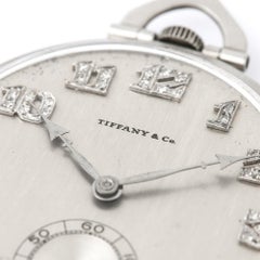 Art Deco Tiffany & Co. Platinum and Diamond Pocket Watch, circa 1930