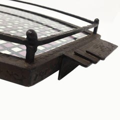 Original Art Deco Tray in Wrought Iron, France, 1925