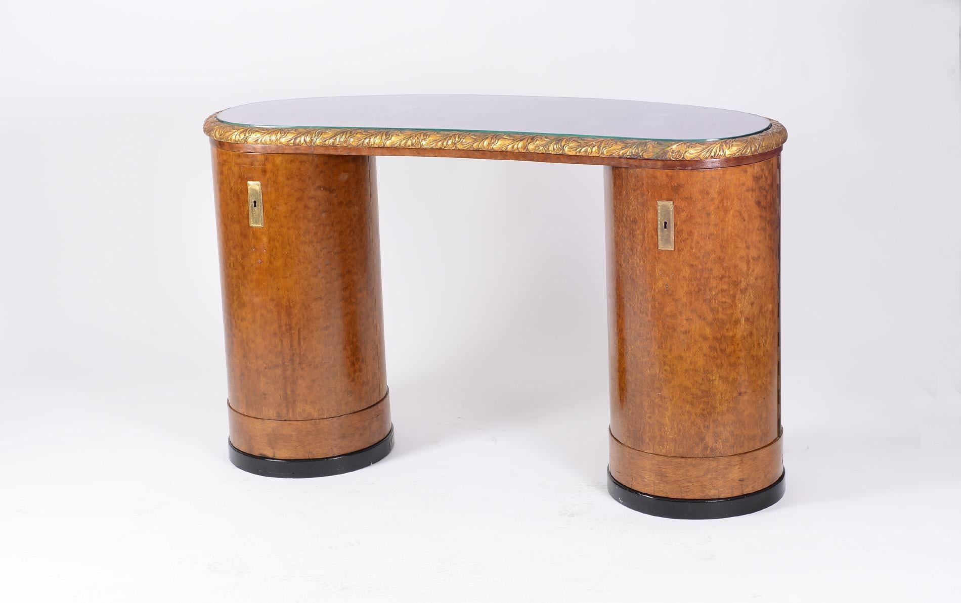 Original Art Deco Vanity Set/Ensemble, 1930-1940, European Bird's-Eye Maple In Excellent Condition For Sale In Vienna, AT
