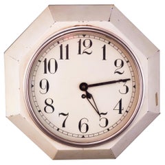Original Art Deco Wall Clock by Adolf Loos Early 20th Century, Functioning