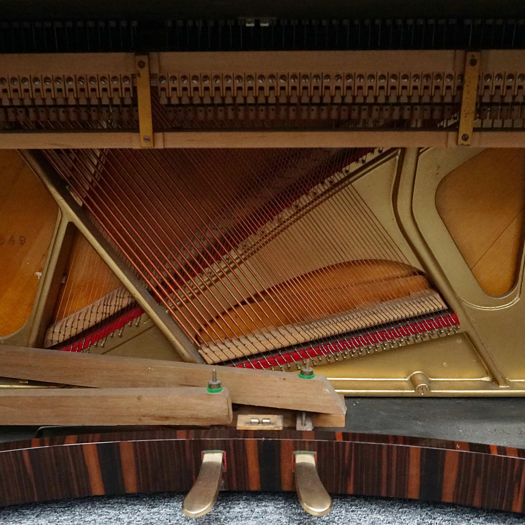 Original Art Deco Walnut and Macassar Ebony Upright 'Mini Piano'  3