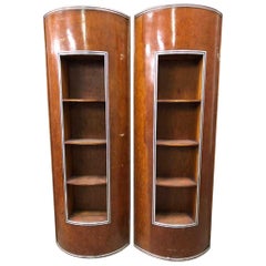 Original Art Deco Yacht Wood Shelving by Chris Craft Boats