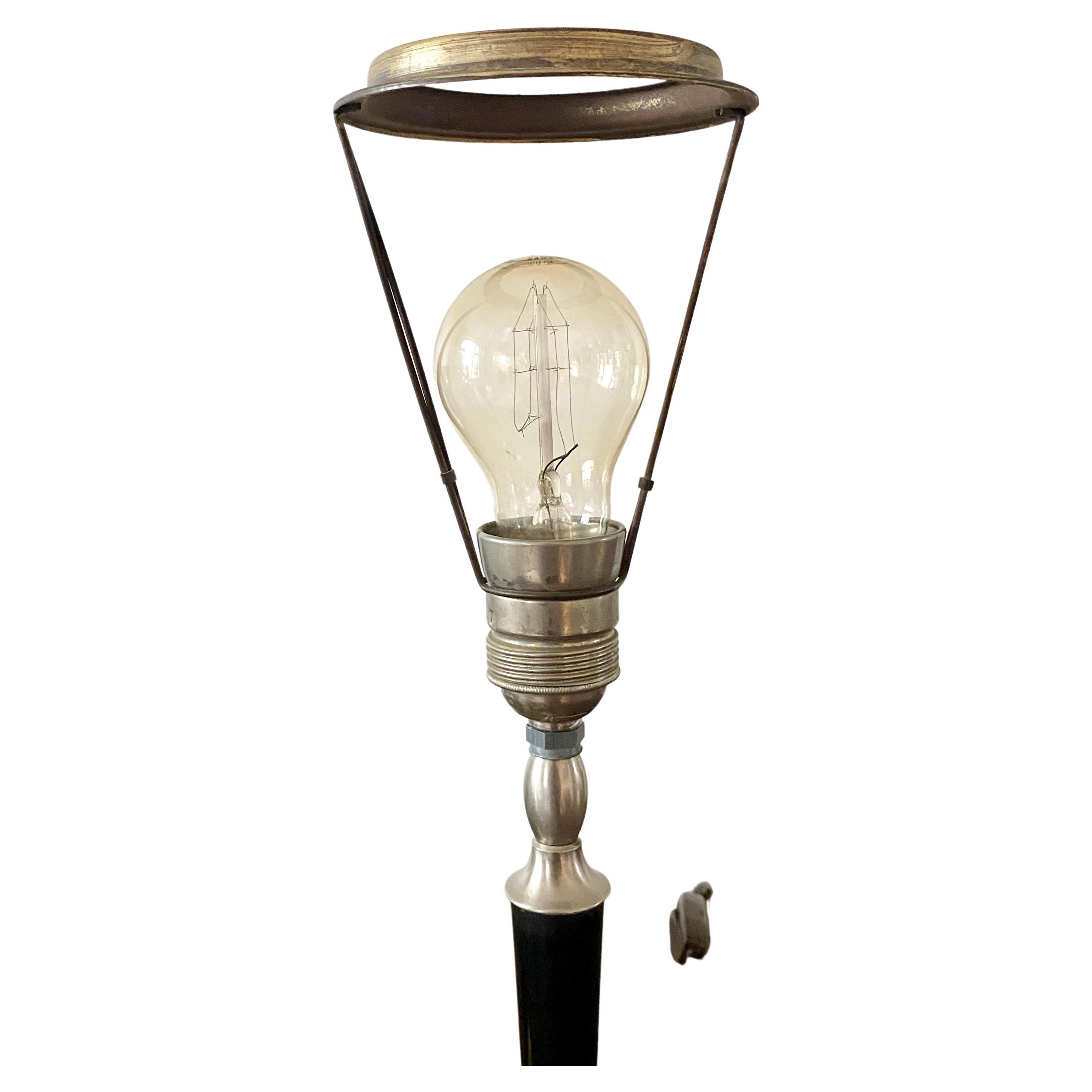 Allemand Lampe de table originale Art Déco Zenith en étain et ébène, Allemagne début du 20ème siècle en vente