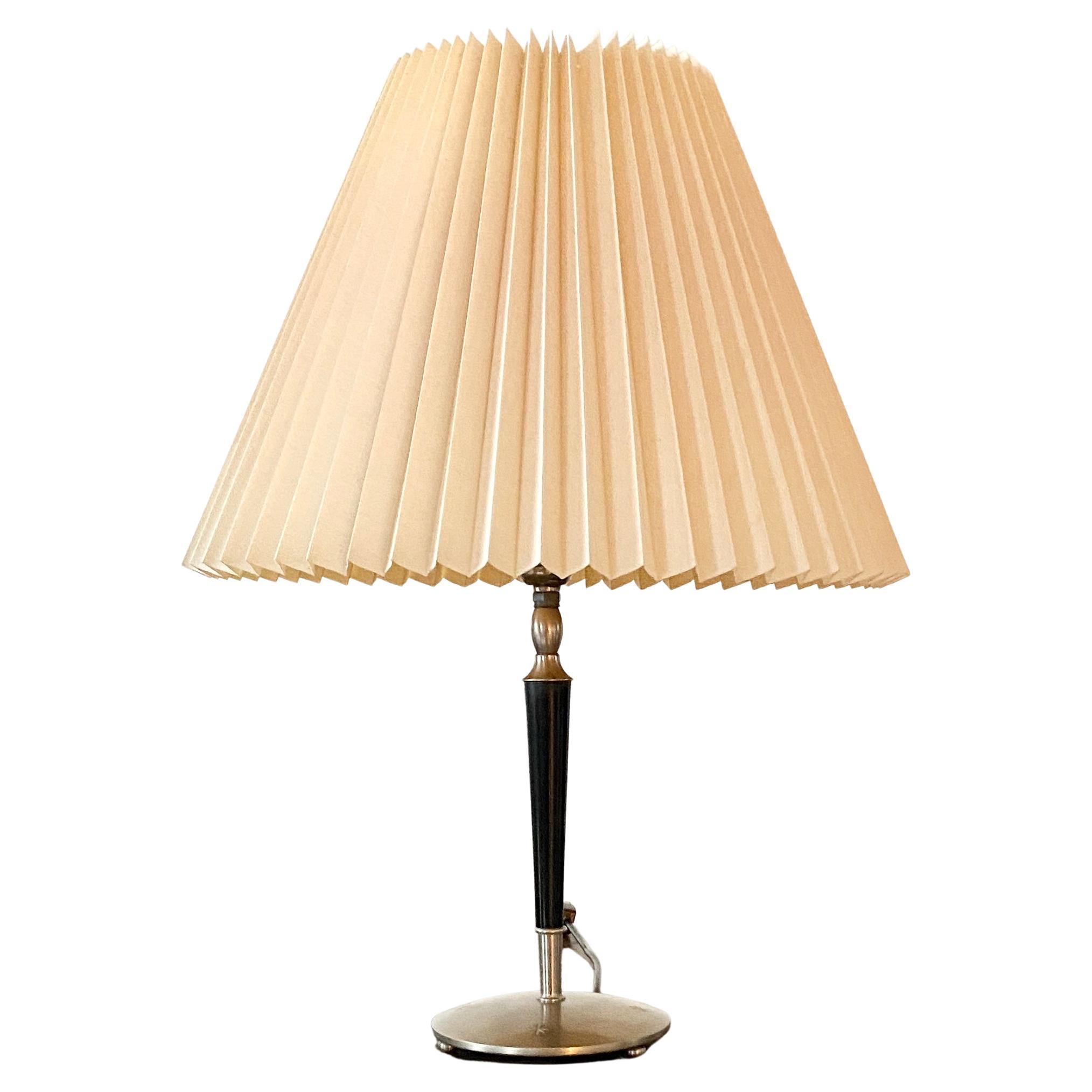 Lampe de table originale Art Déco Zenith en étain et ébène, Allemagne début du 20ème siècle