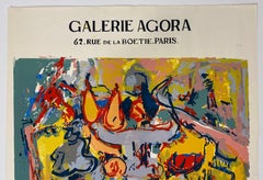 Original French Abstract Art Exhibition Poster, French Poster Paris France