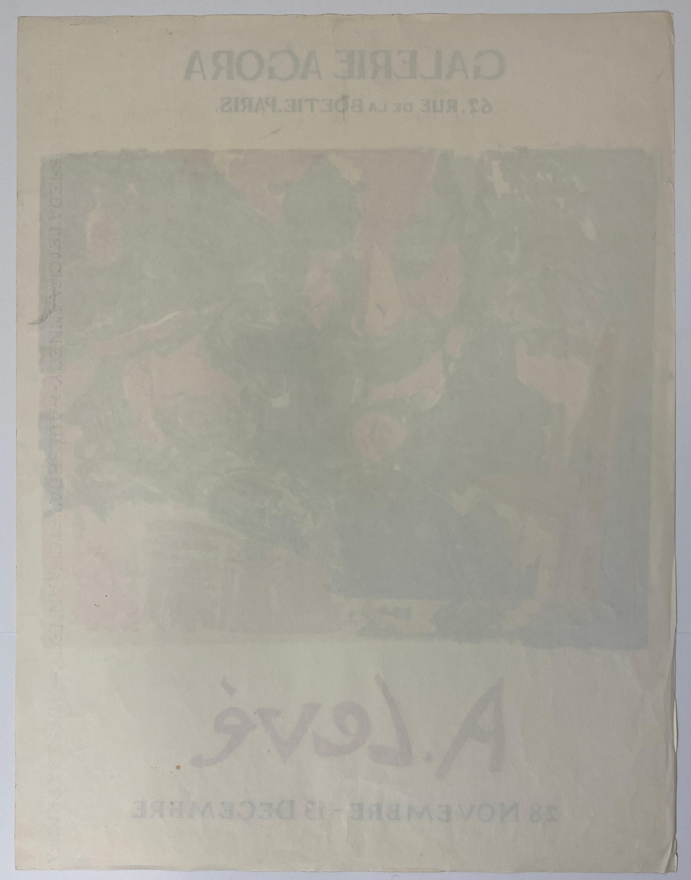 Original Abstract Art Exhibition Poster, French Poster Paris France In Good Condition For Sale In Miami, FL