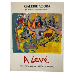 Original Abstract Art Exhibition Poster, French Poster Paris France