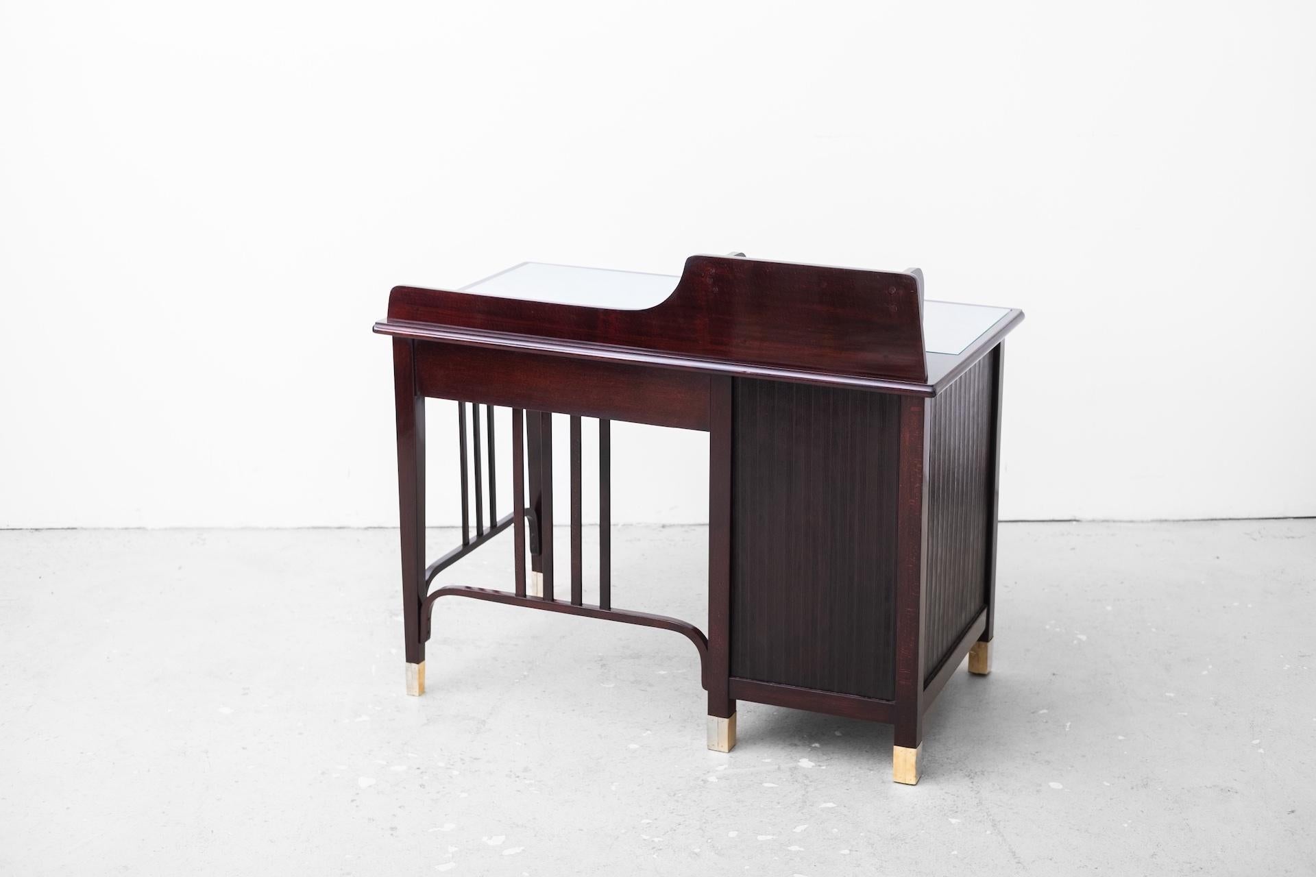 Original Art Nouveau bentwood desk by Gebrüder Thonet (Vienna, around 1914) For Sale 12