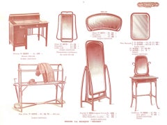 Original Art Nouveau bentwood desk by Gebrüder Thonet (Vienna, around 1914)