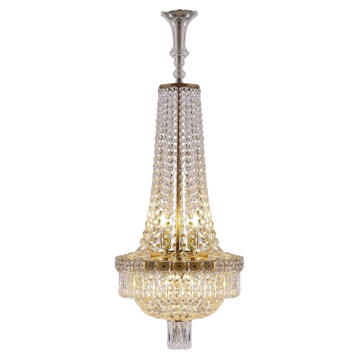 Original Art Nouveau Chandelier Empire Style Austrian Mastercraft from 1920