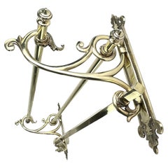 Original Art Nouveau Coat Rack Brass Wall Coat Rack, 1920s