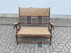 Original Art Nouveau Folding Bench, circa 1900